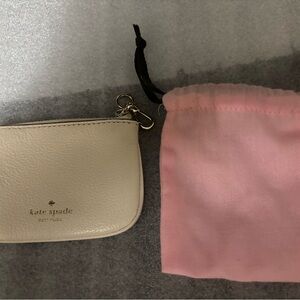 Kate Spade Cream Coin Purse with Pink Bag